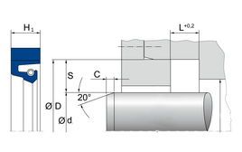 Radiamatic R37 RADI-1635 | 80 NBR B241 | 95 X 120 X 12,2 MM | Merkel Radiamatic ...